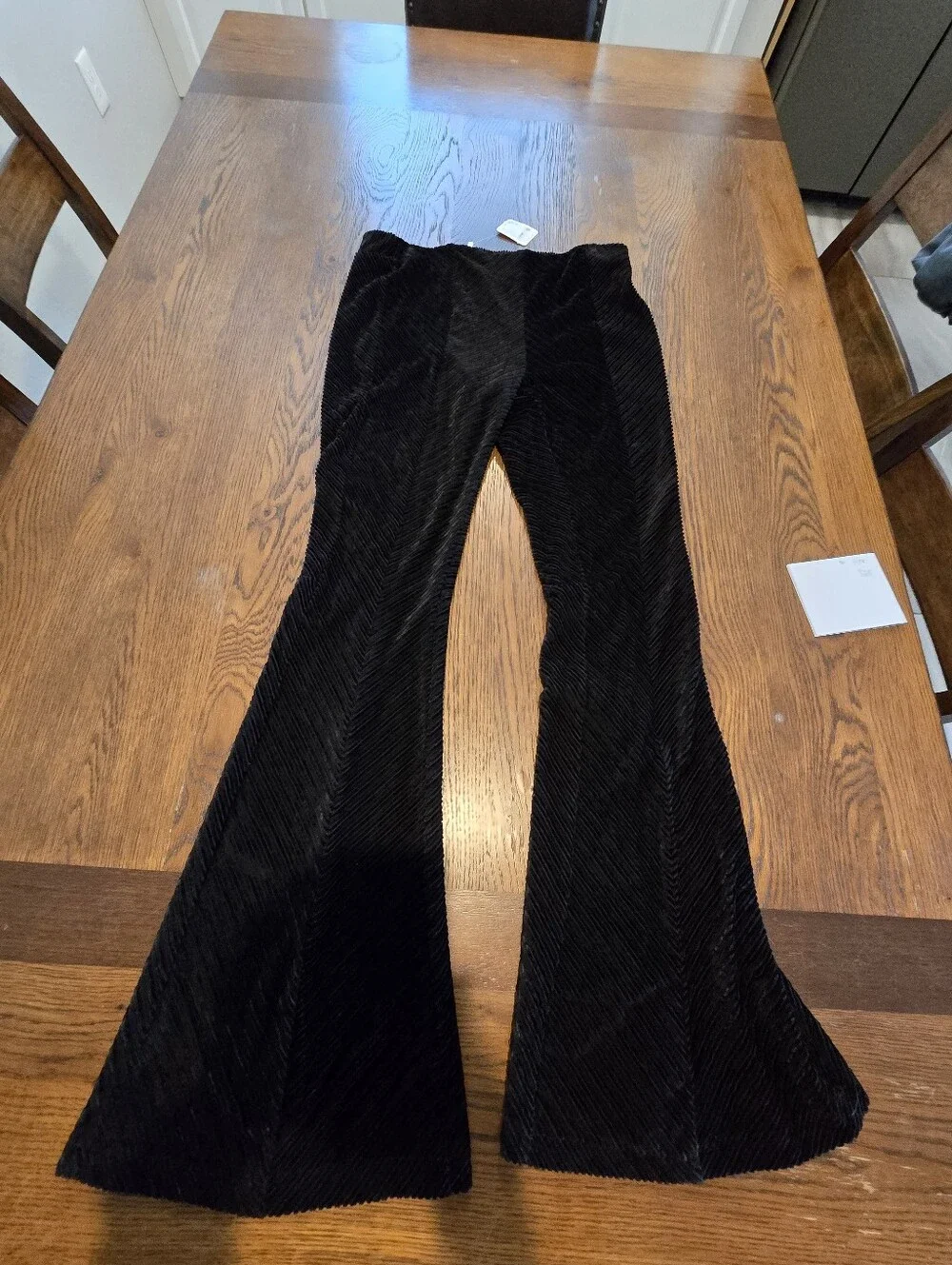 Free People Black Velvet Flare Pants
